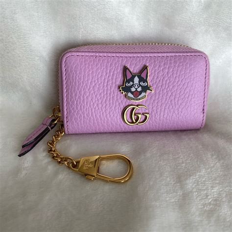 gucci bosco key case pink|Gucci ophidia keychain.